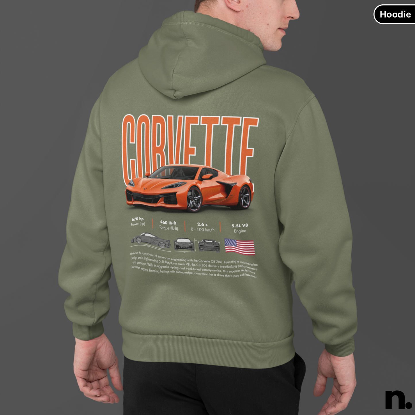 C8 Z06 Poster Style Unisex Hoodie