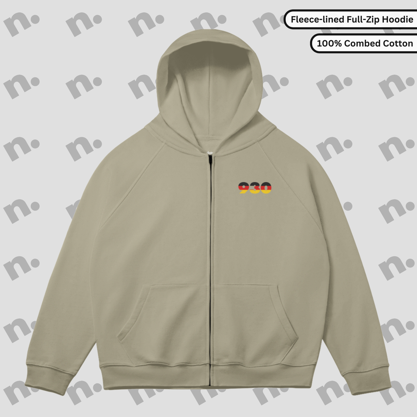 930 Rear End Full-Zip Fleece-lined Premium Hoodie