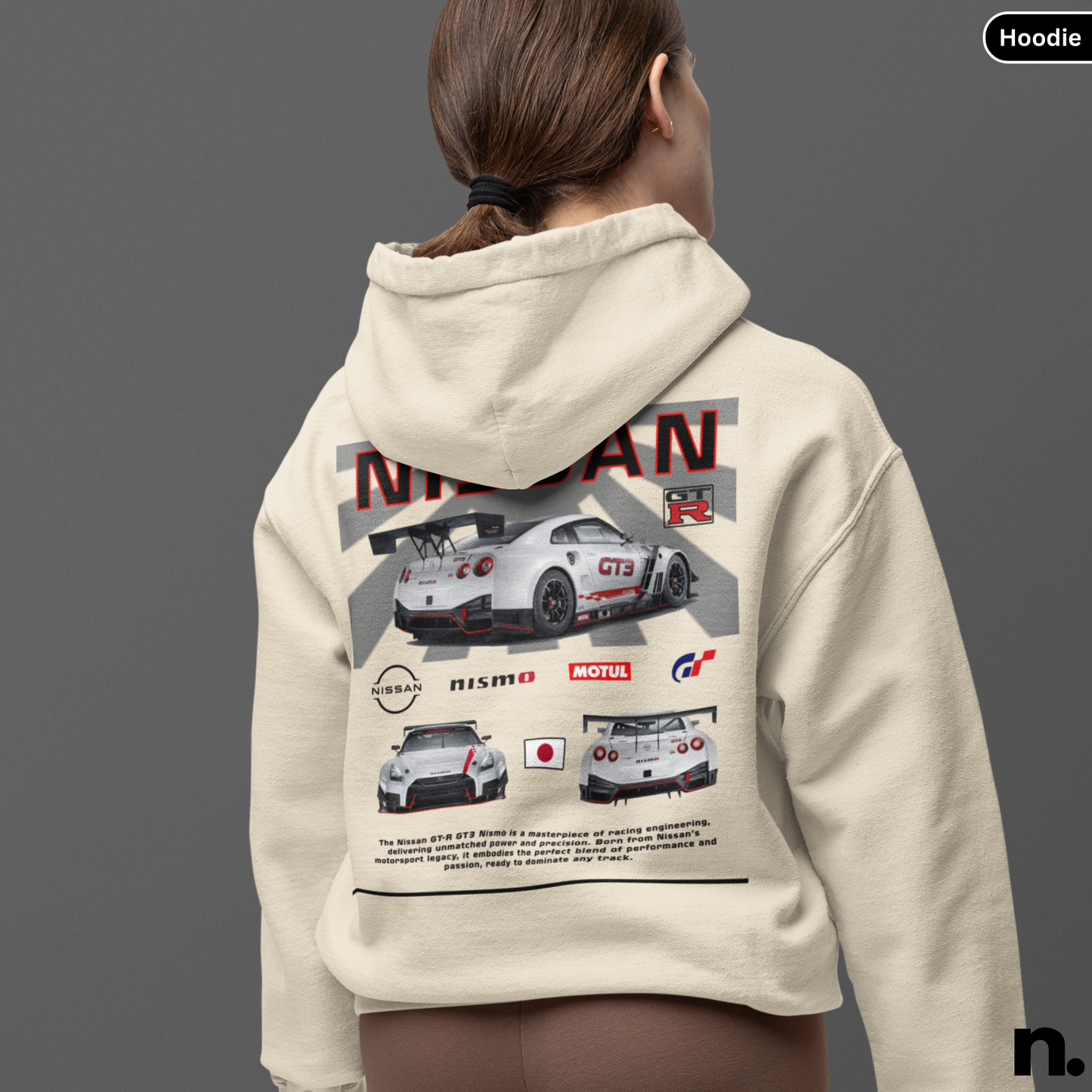 Nissan GTR GT3 JDM Poster Style Back Print Unisex Hoodie