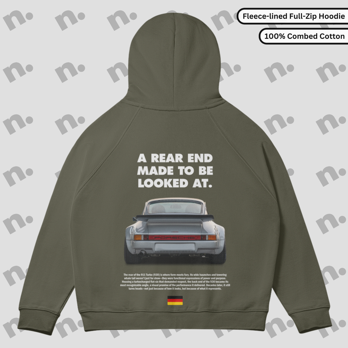 930 Rear End Full-Zip Fleece-lined Premium Hoodie