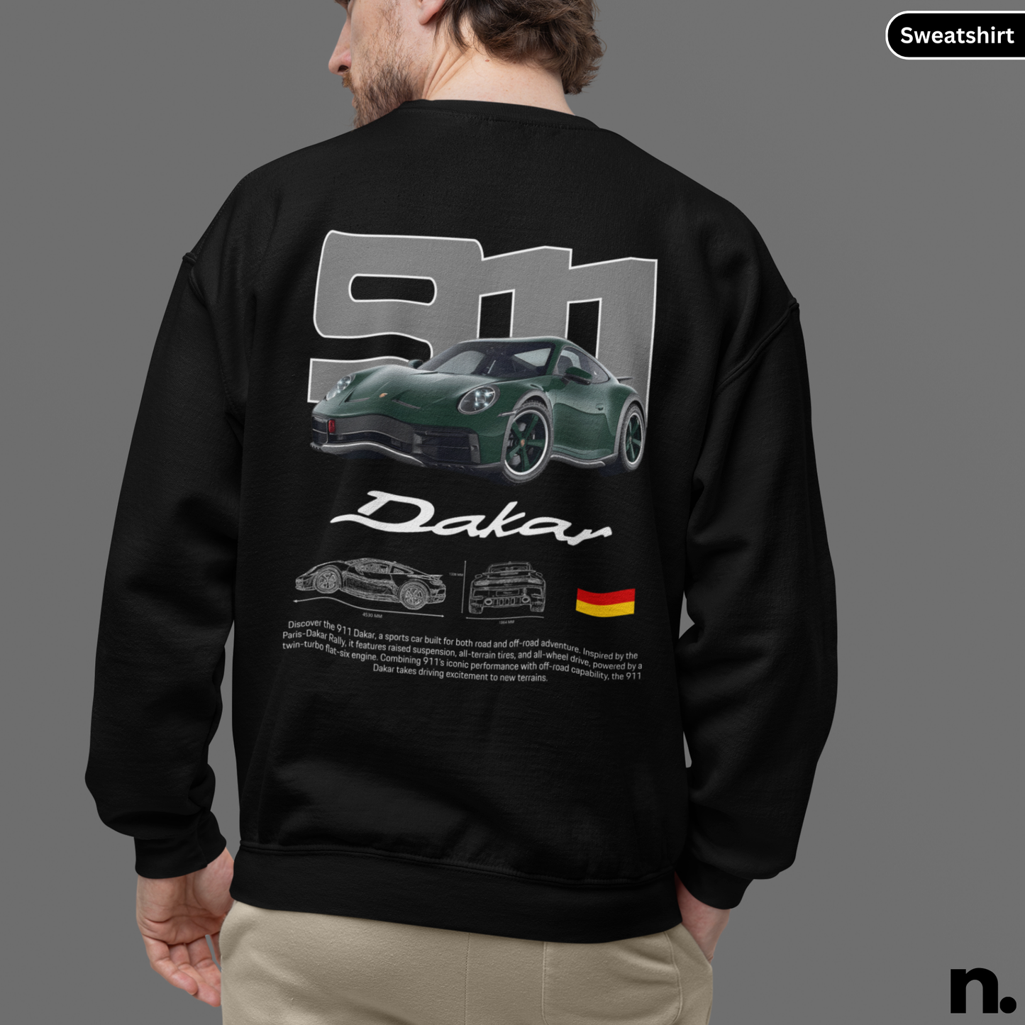 911 Dakar Rally Poster Style Crewneck Sweatshirt