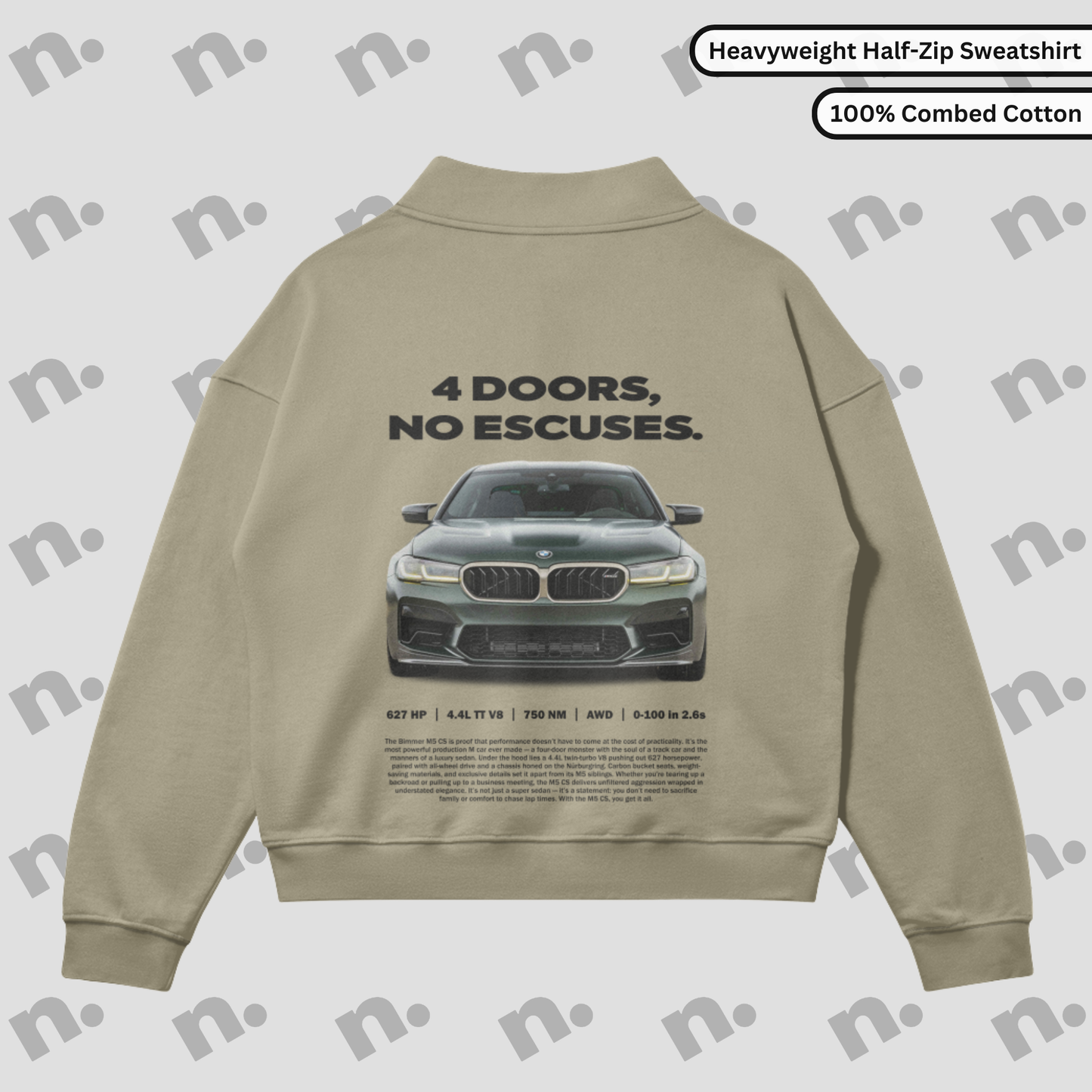 M5 CS Half-Zip Stand Collar Premium Sweatshirt