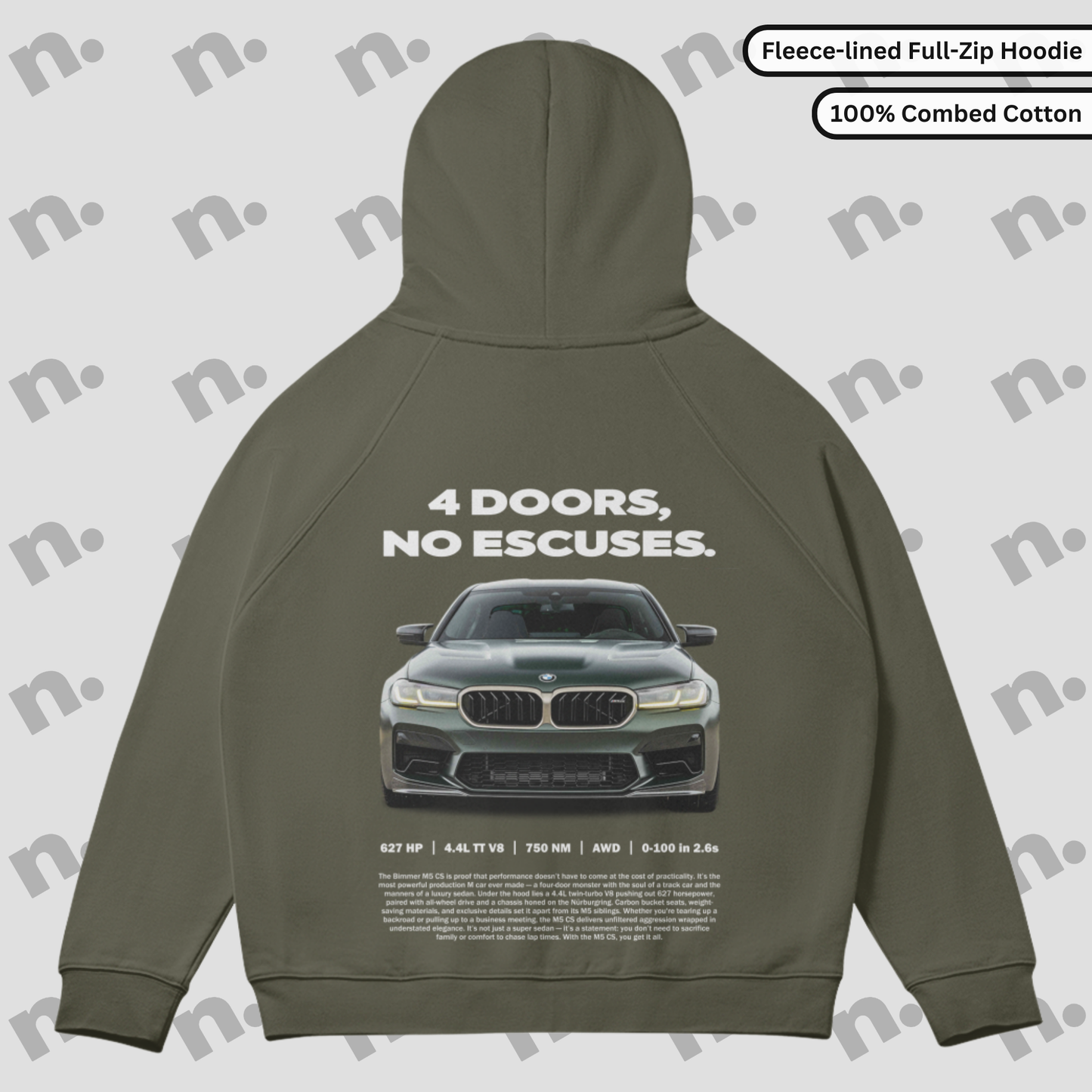 M5 CS Inspired Full-Zip Premium Hoodie