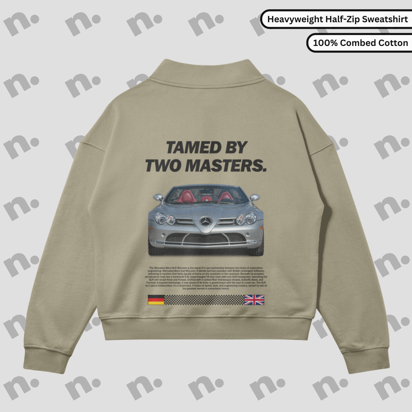 TAMED BY TWO MASTERS Premium Half-Zip Sweatshirt