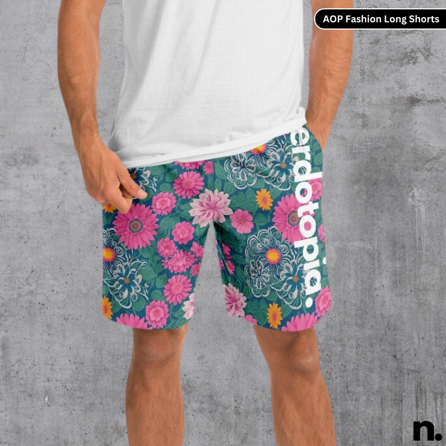 Nerdotopia Floral Pattern Long Shorts