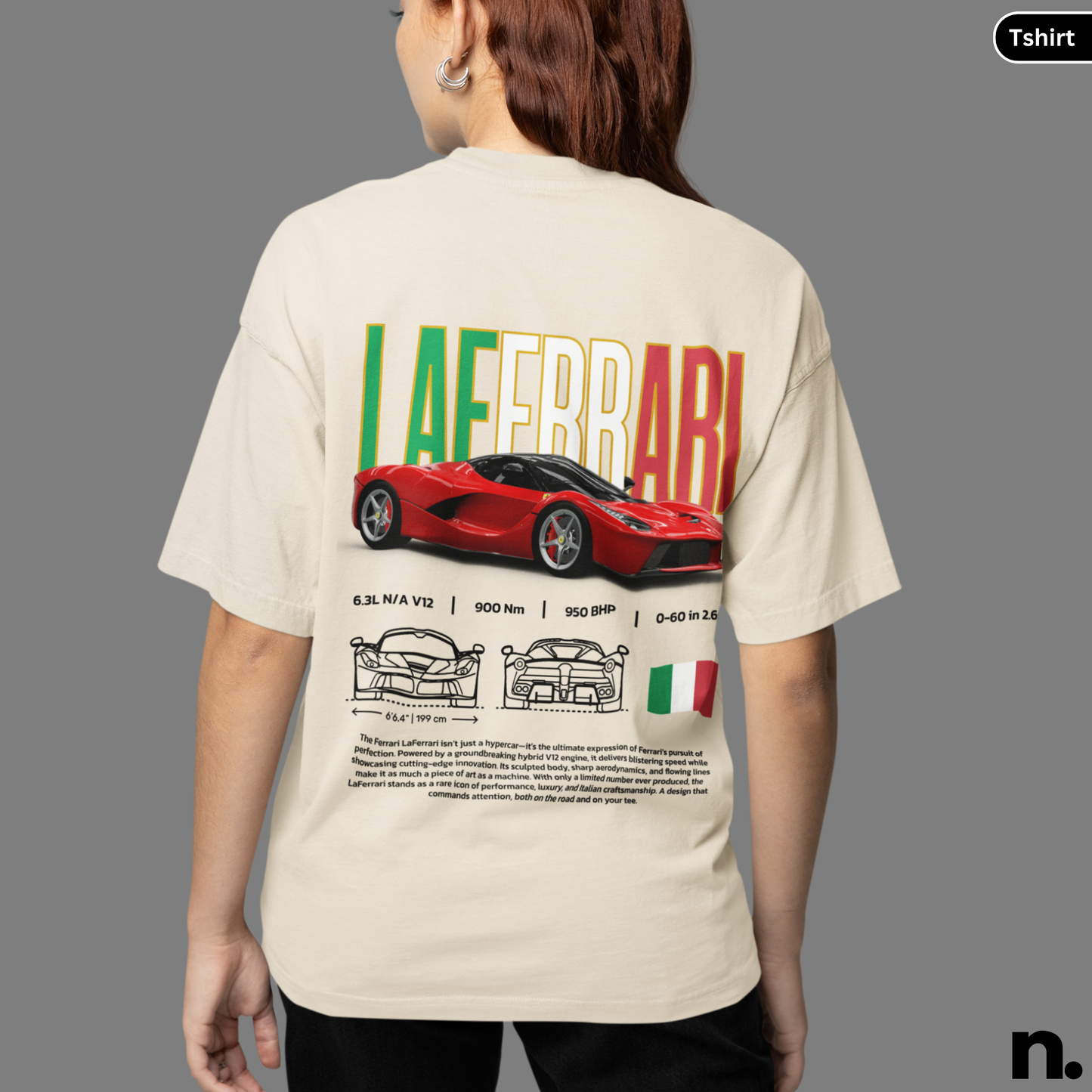 Laferrari Italian Poster Style T-shirt