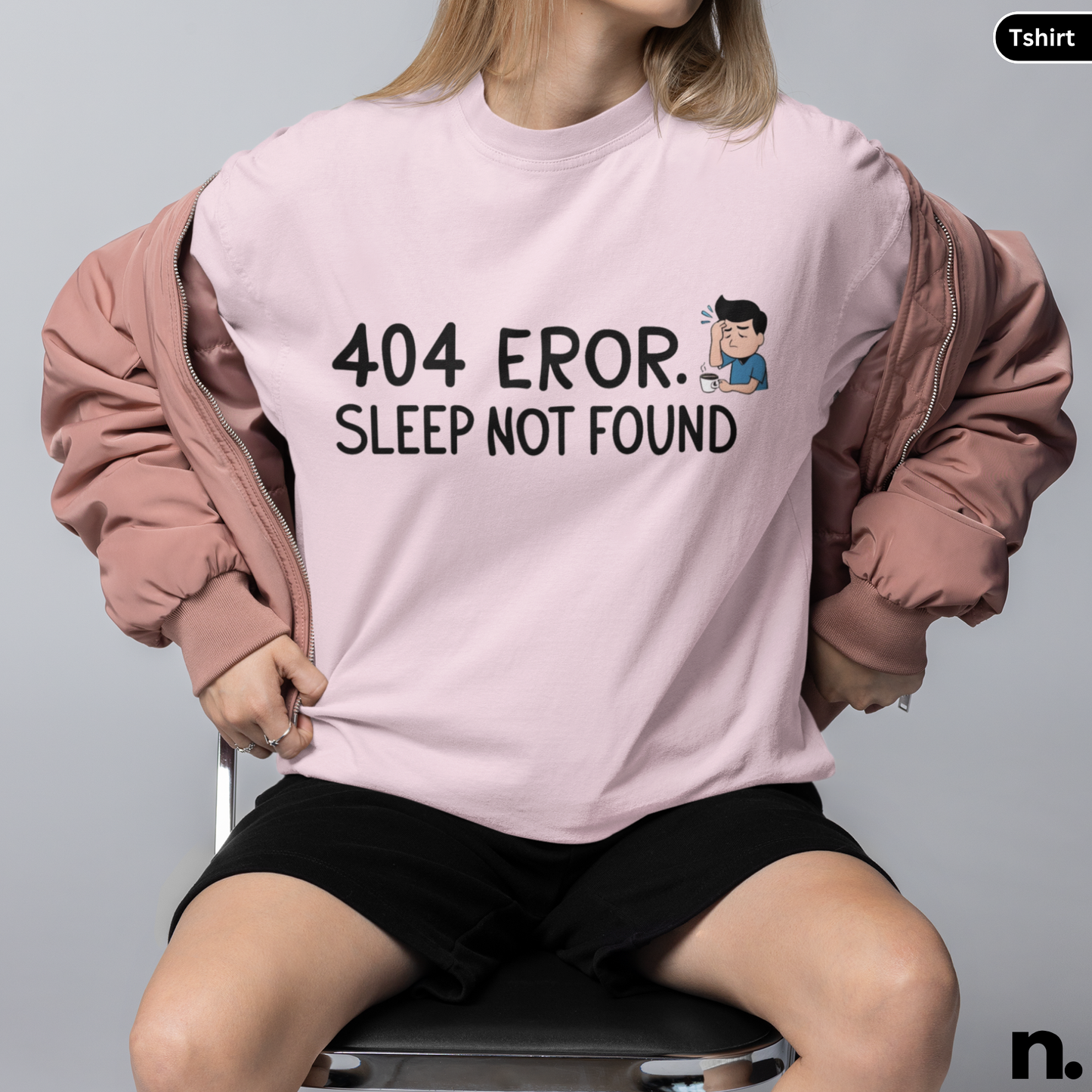 404 Error Sleep Not Found Funny Developer Cotton T-Shirt