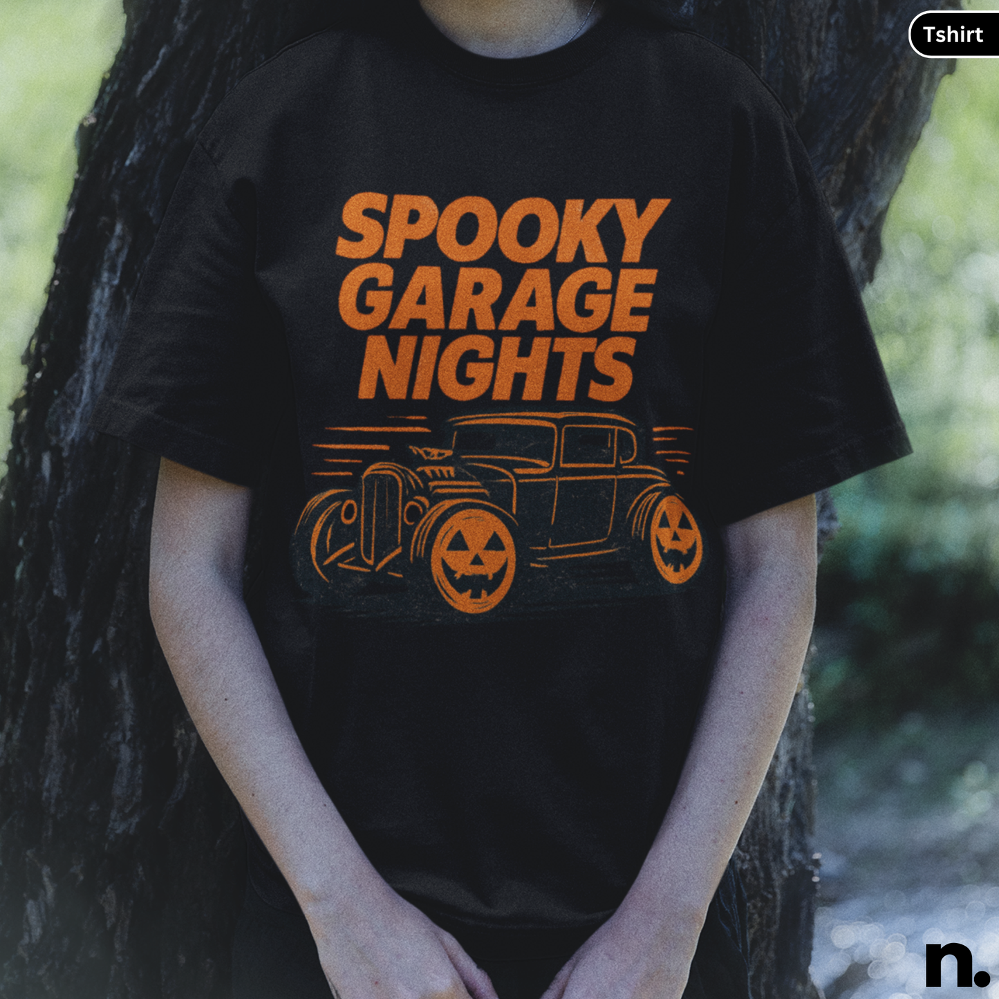 Spooky Garage Nights Unisex Halloween Tee