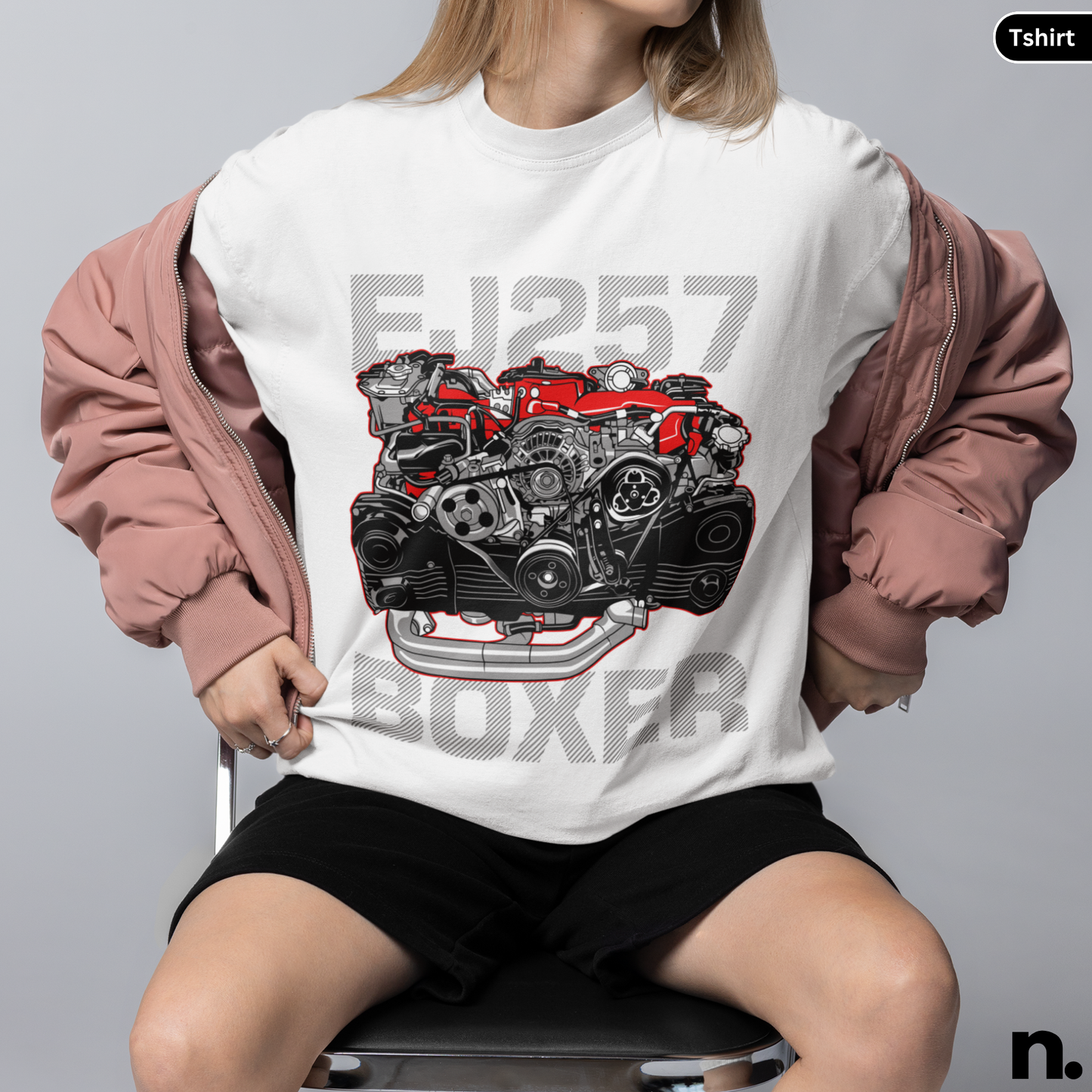 Boxer Engine Illustration T-Shirt