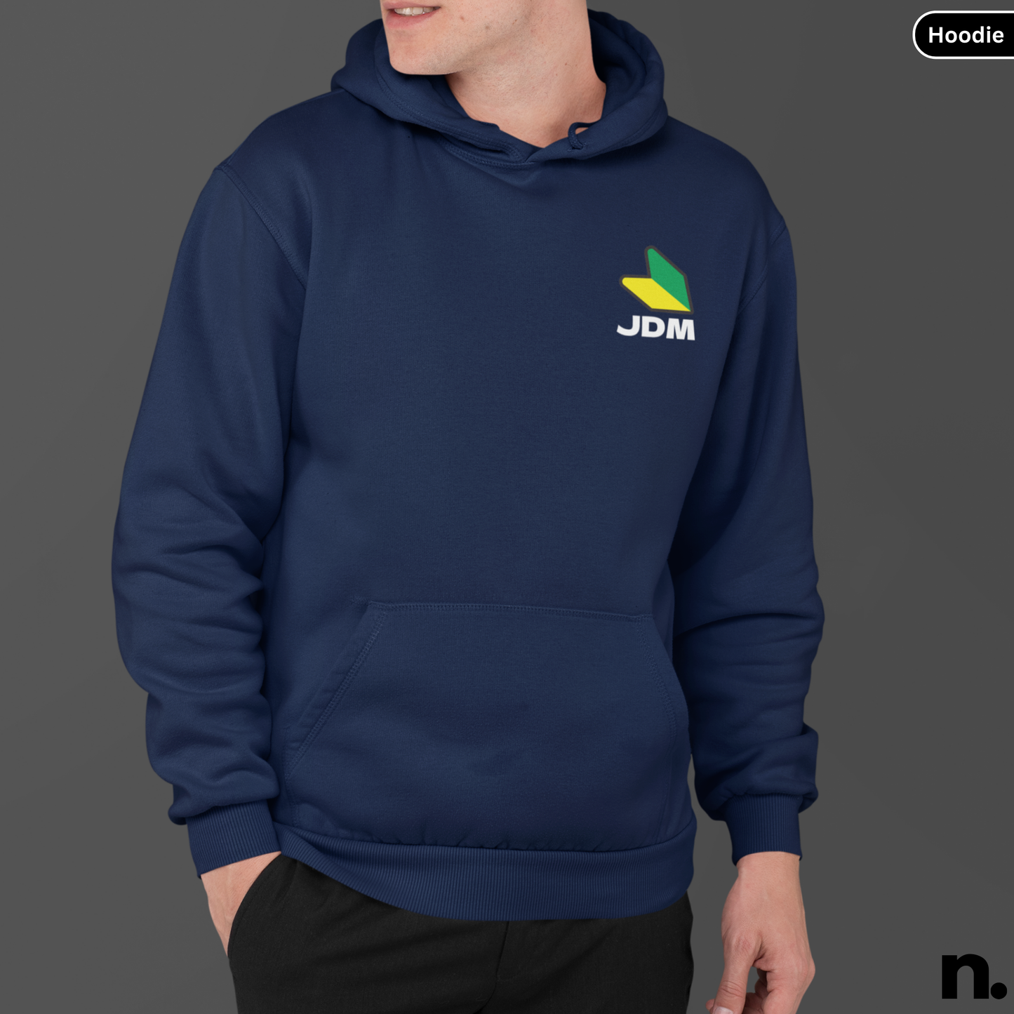 Godzilla GTR R34 V-spec II Nur Poster Style Back Print Unisex Hoodie