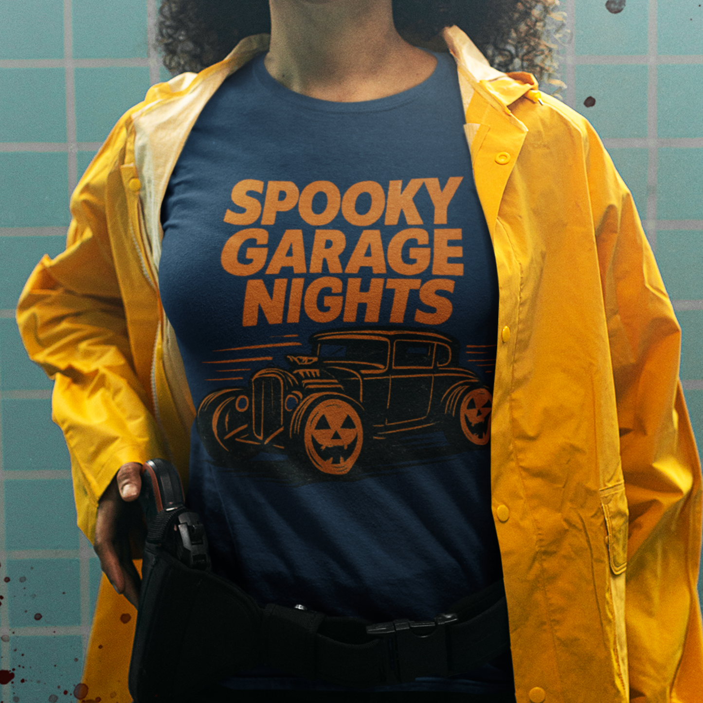 Spooky Garage Nights Unisex Halloween Tee