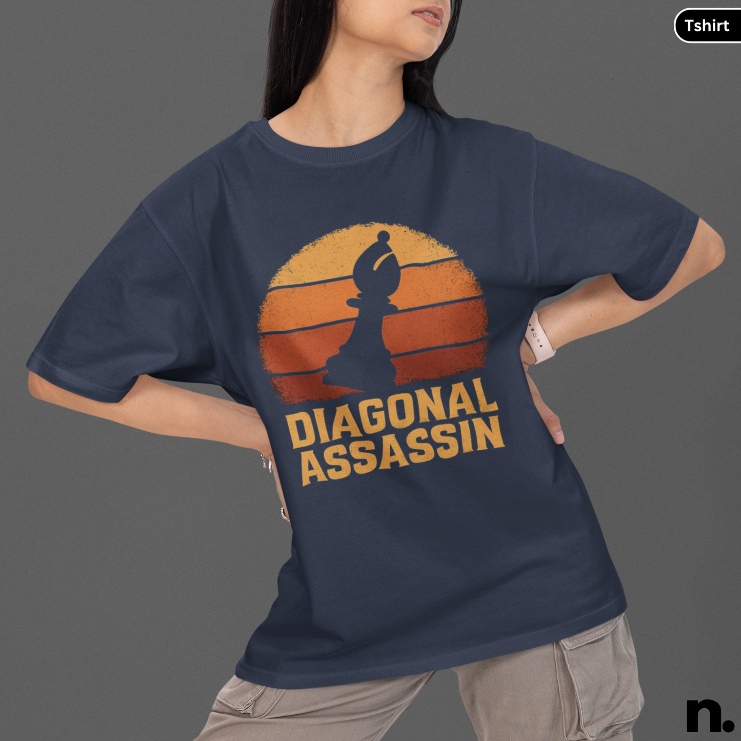 Diagonal Assassin Bishop Chess Unisex Tee