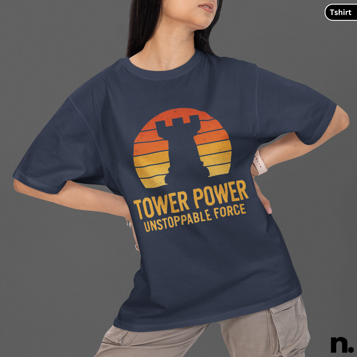 Rook Tower Power Inspired Chess Motivational Unisex Tee