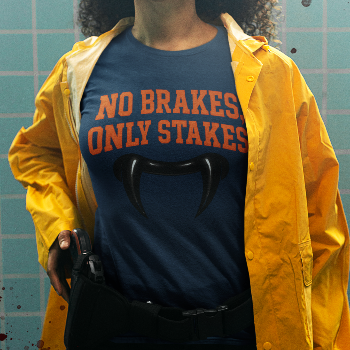 No Brakes Only Stakes Unisex Halloween Tee