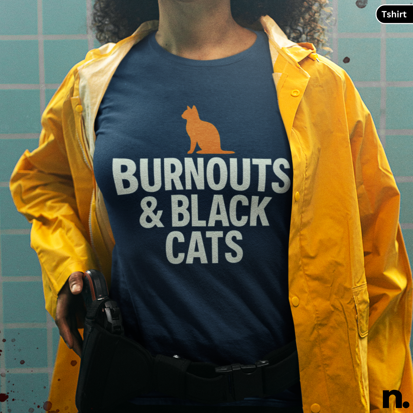 Burnouts & Black Cats Unisex Halloween Tee