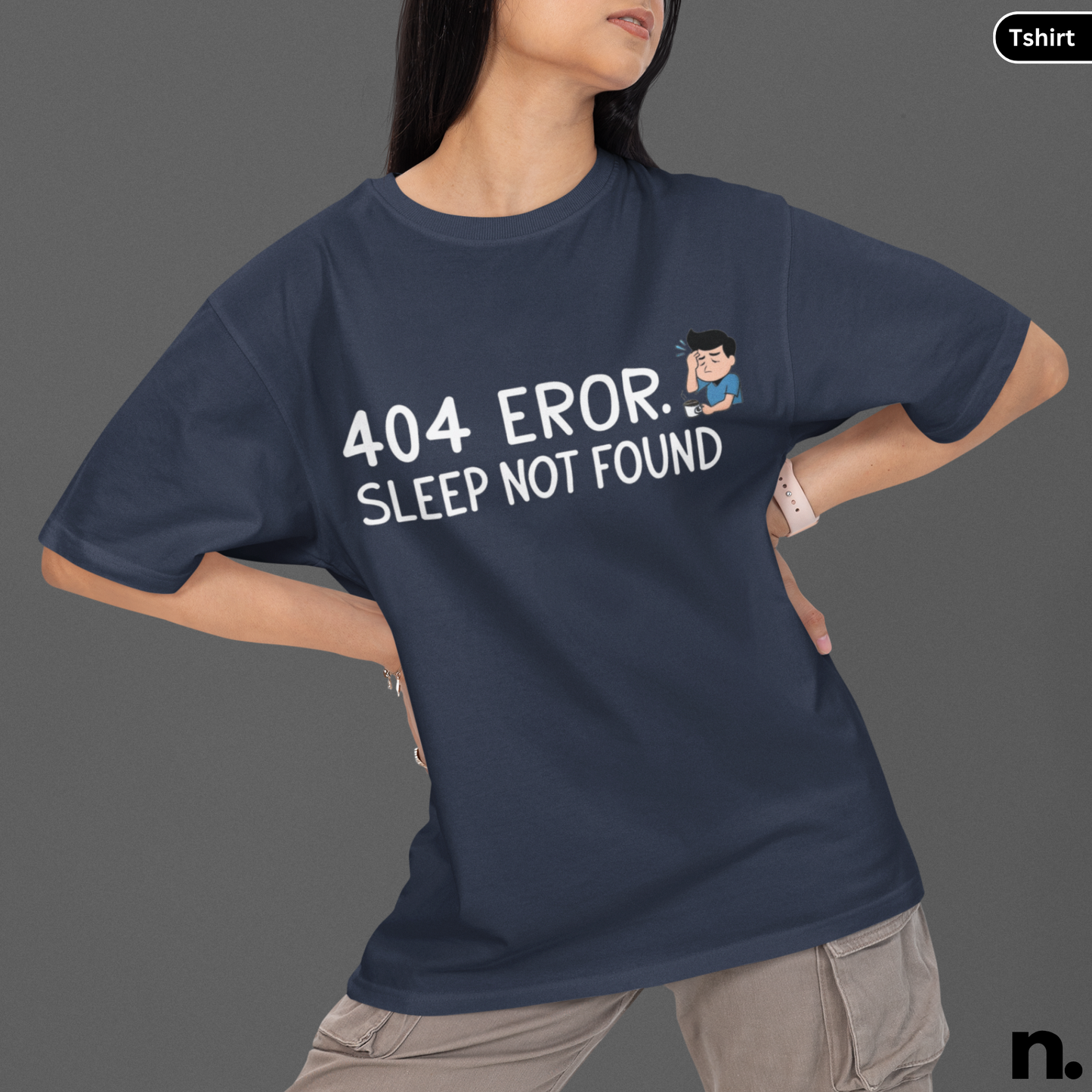 404 Error Sleep Not Found Funny Developer Cotton T-Shirt