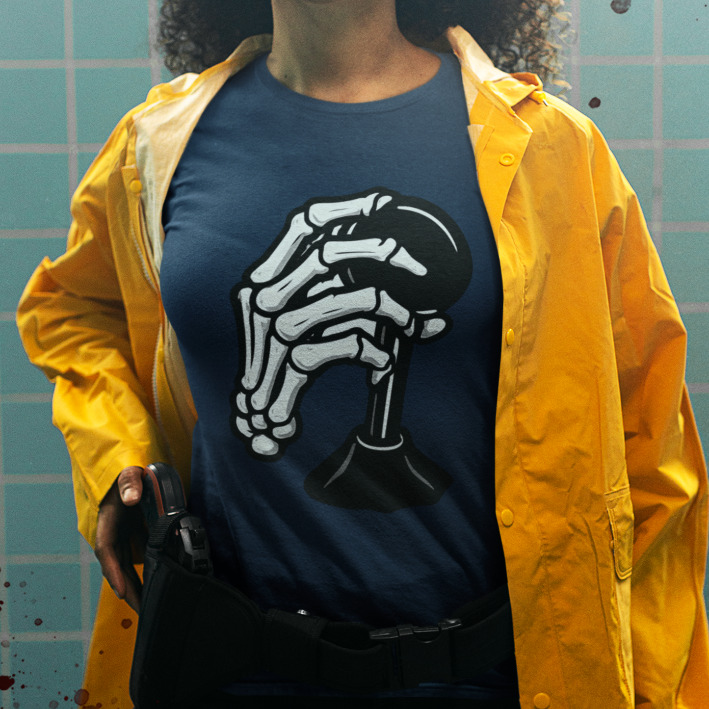 Skeleton Hand Shift Unisex Halloween Tee