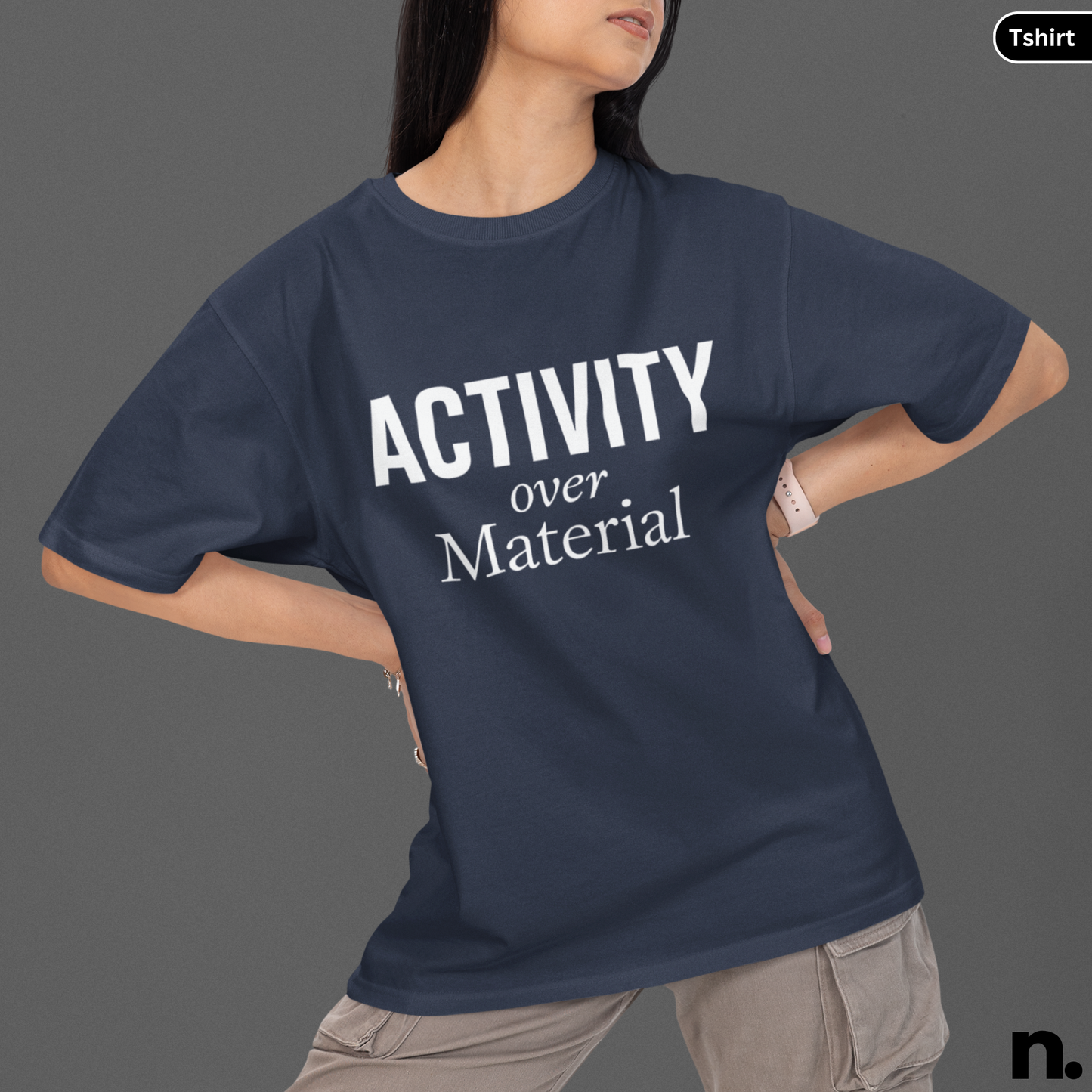 Activity Over Material Chess Inspired Typography Unisex Tee