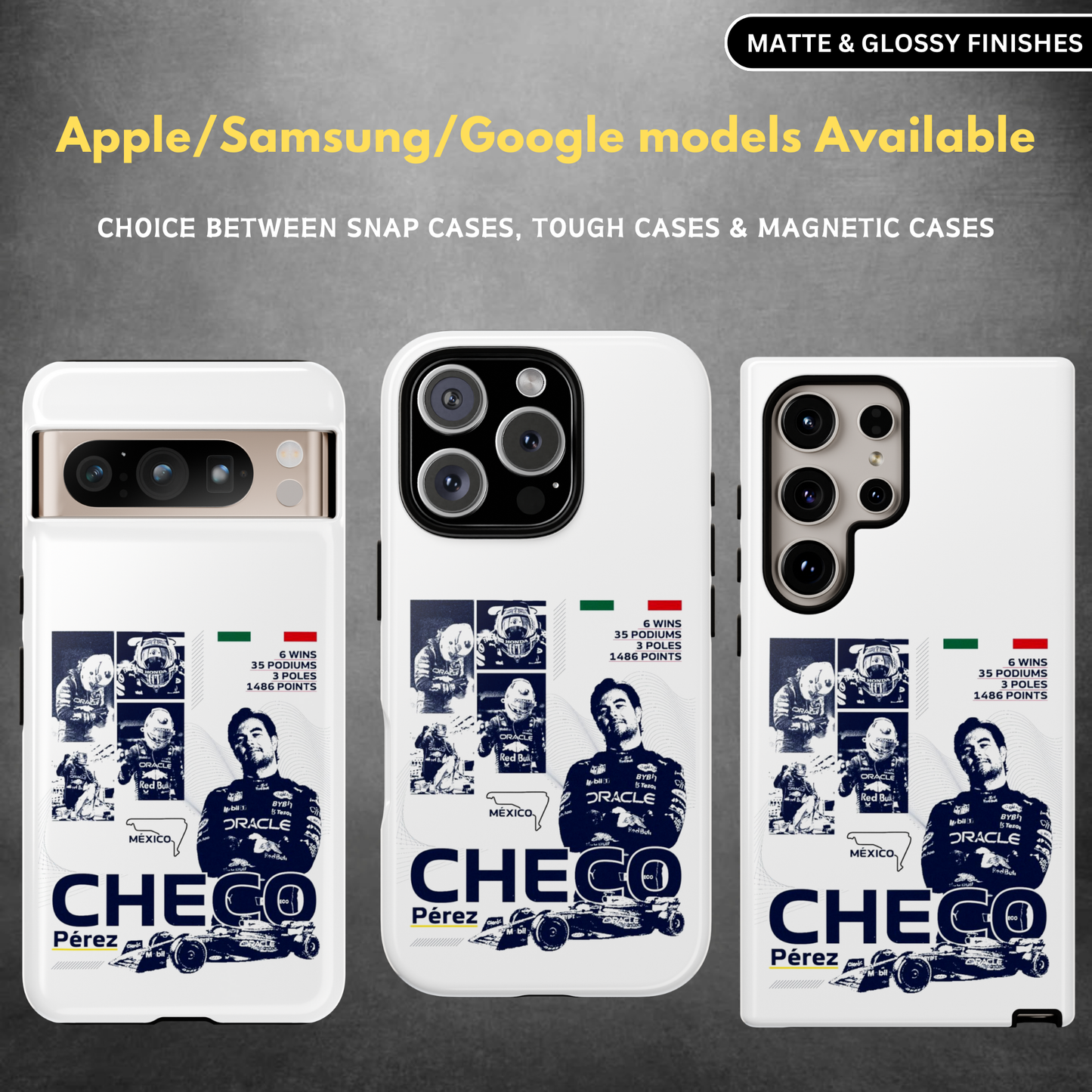 Checo Perez Poster Style Tough Phone Case