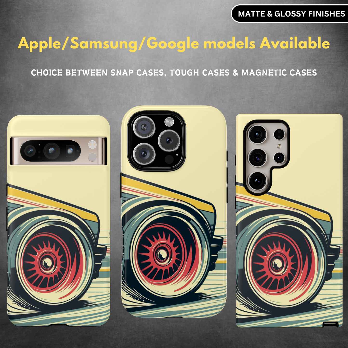 Car Drift Illustration Tough Phone Case
