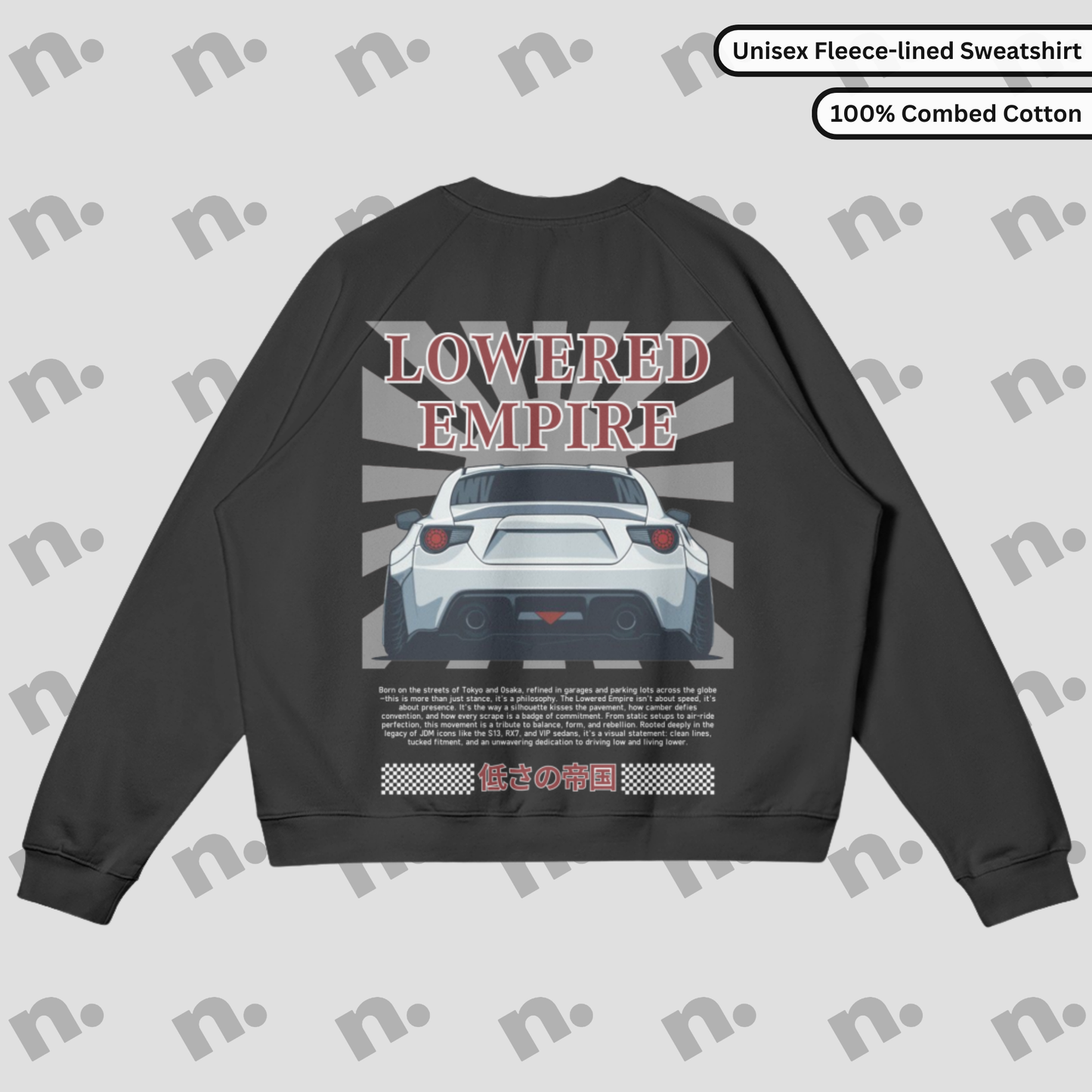 Lowered Empire heavyweight fleeced sweatshirt – ultra-warm crewneck for premium comfort and durability