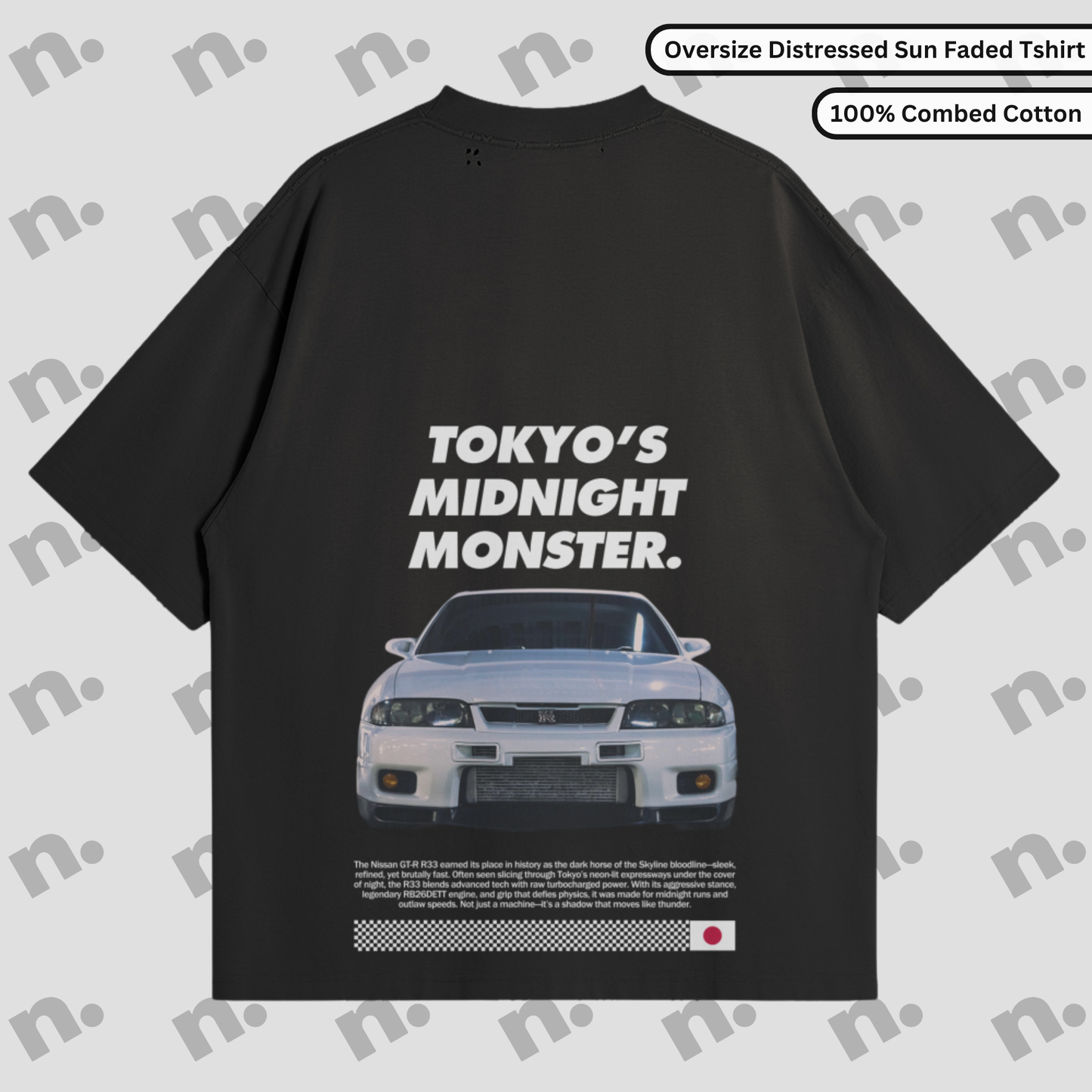 Chevy Oversized Distressed Sun-Faded Premium Tee