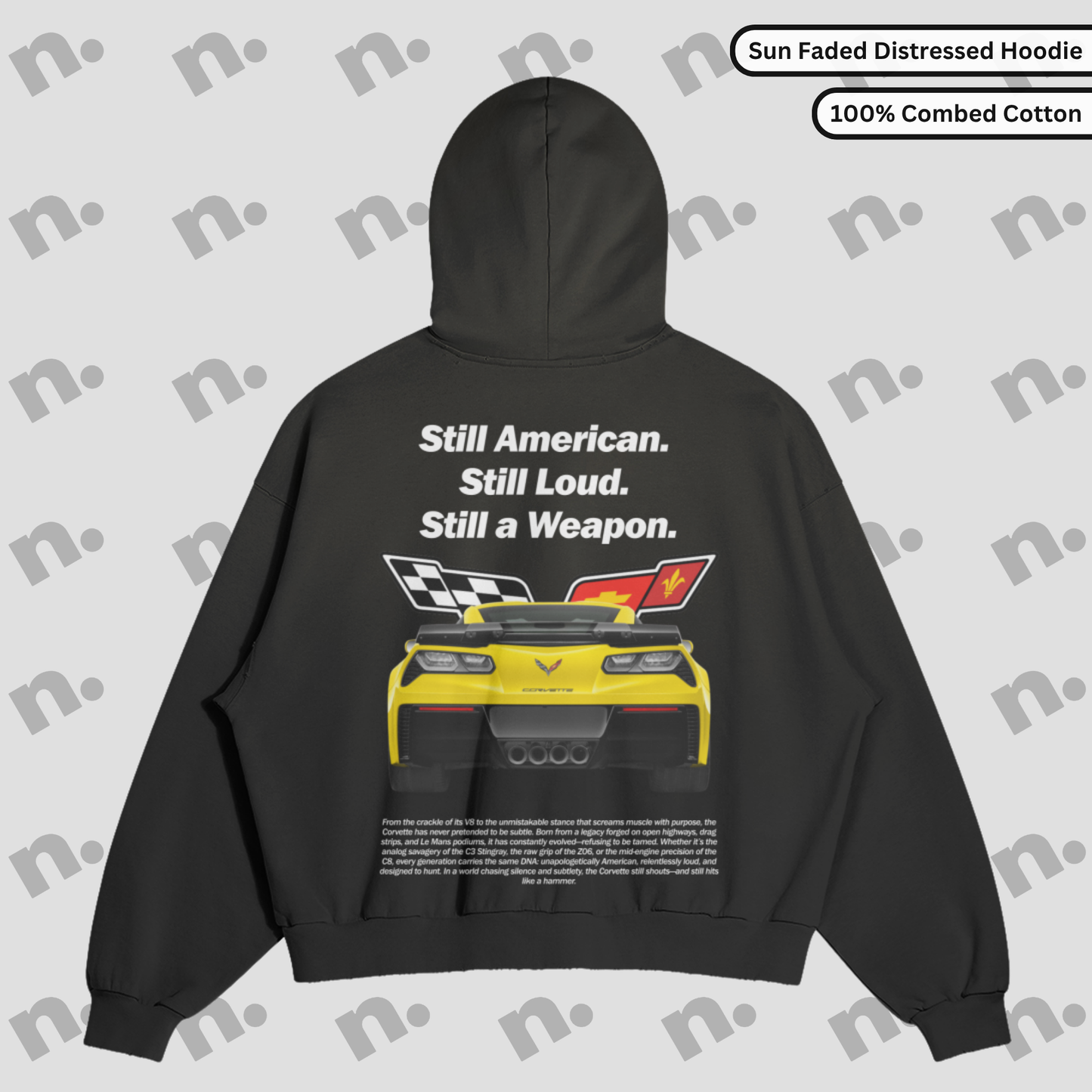 Still American Still Loud Distressed Premium Hoodie