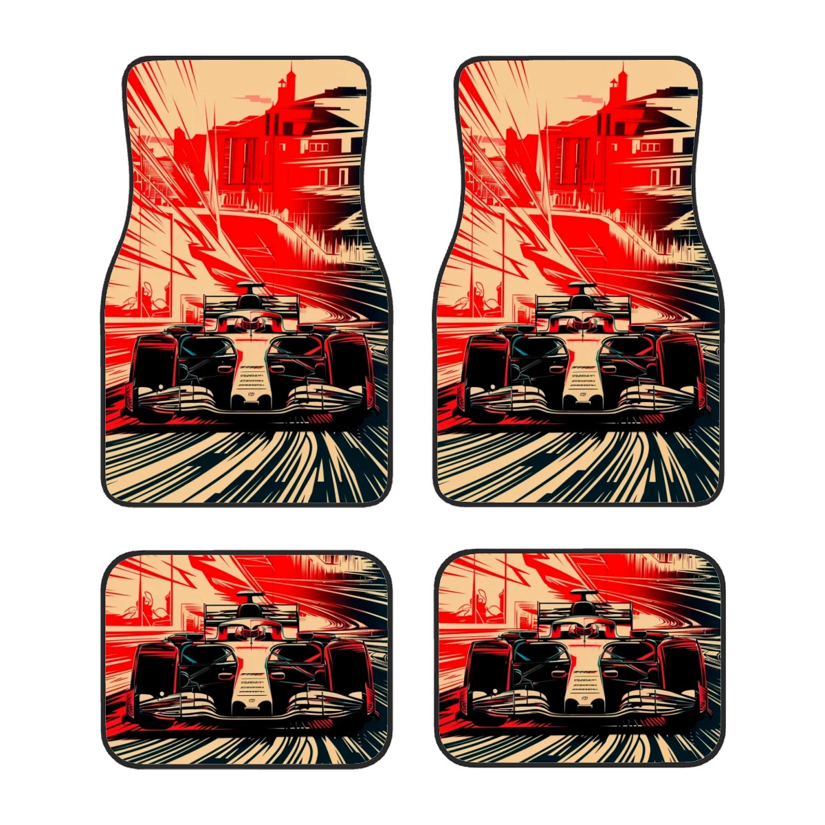 F1 Illustration Automotive Floor Mats