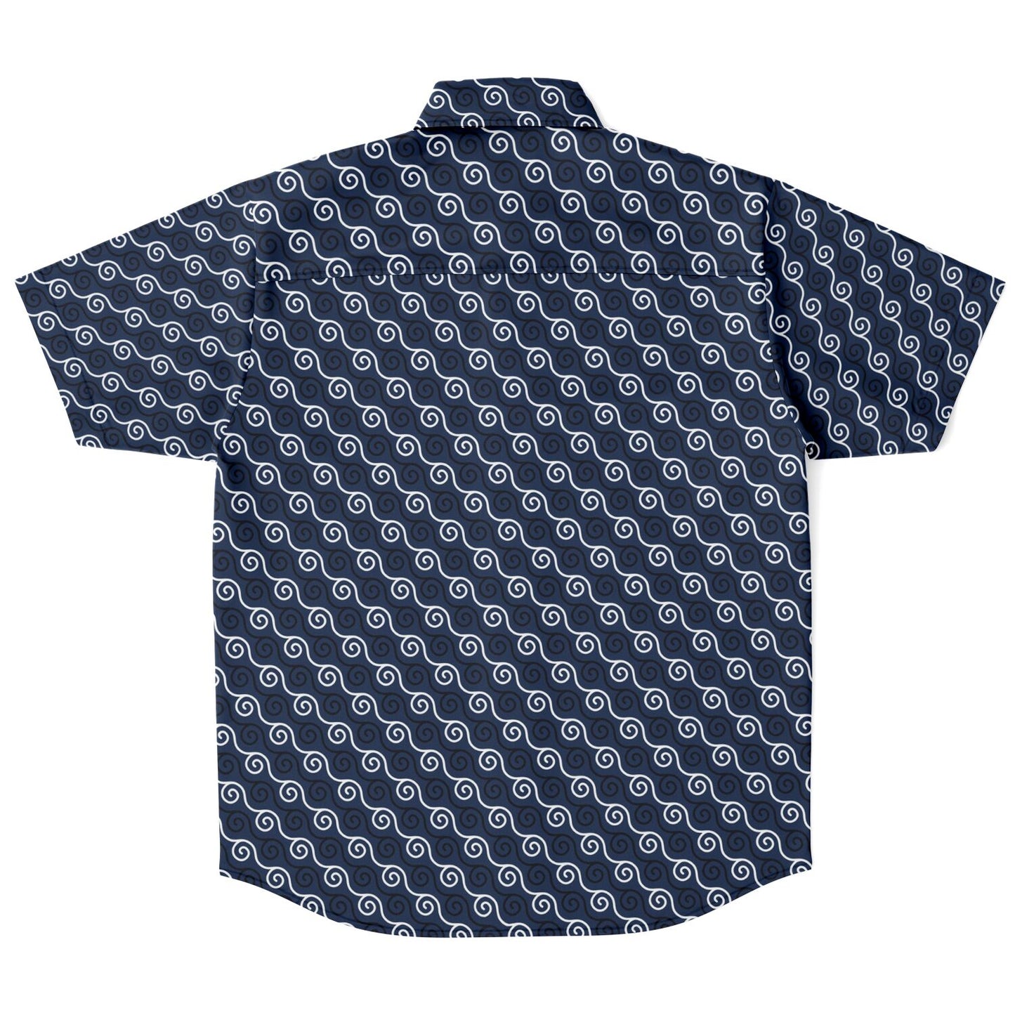 Linen Texture Print Short Sleeve Button Down Shirt - AOP