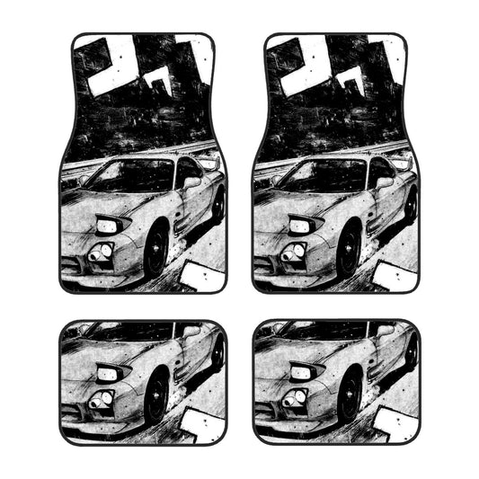 RX7 Illustration Automotive Floor Mats