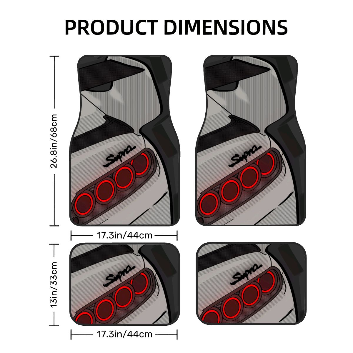 Supra Illustration Art Automotive Floor Mats