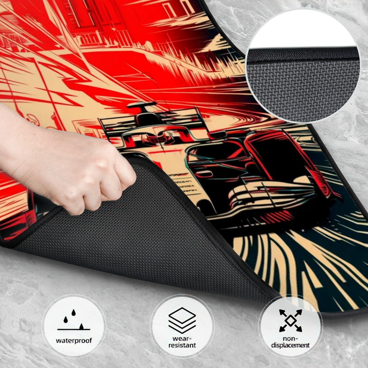 F1 Illustration Automotive Floor Mats