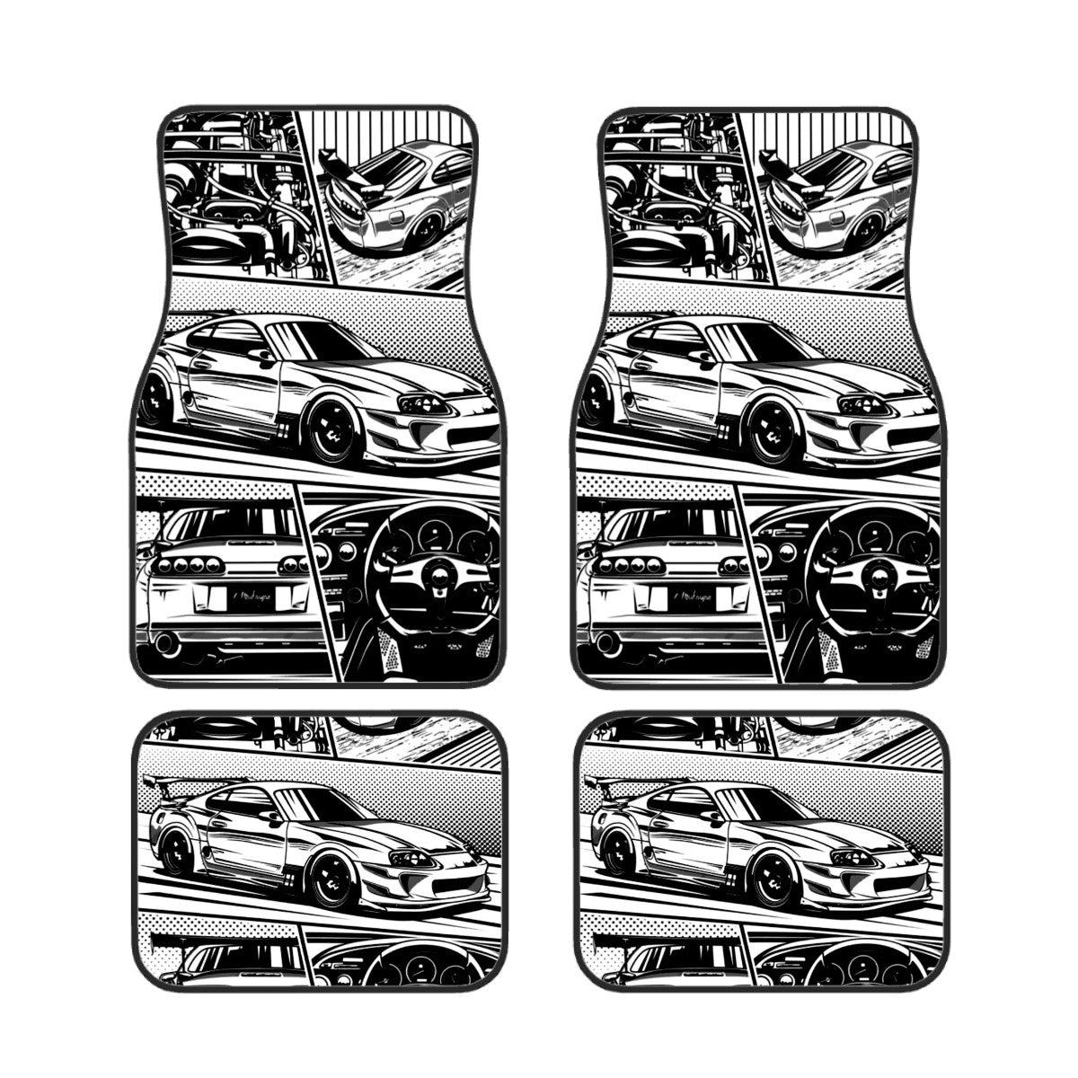 MK4 Supra Illustration Automotive Floor Mats
