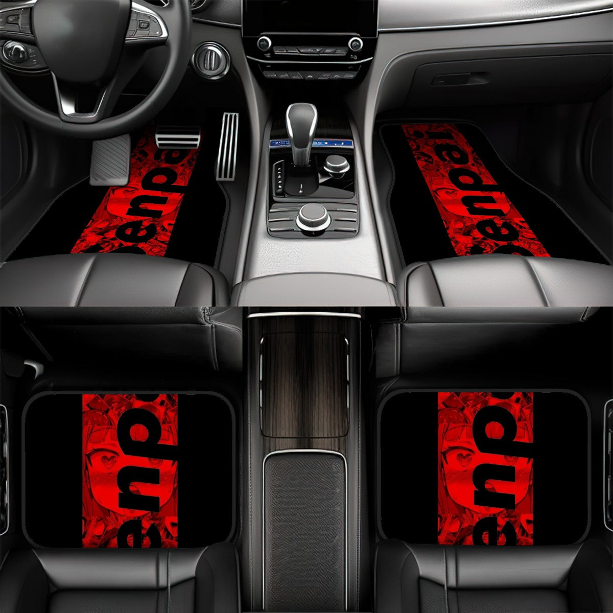 Senpai Anime Inspired Automotive Floor Mats