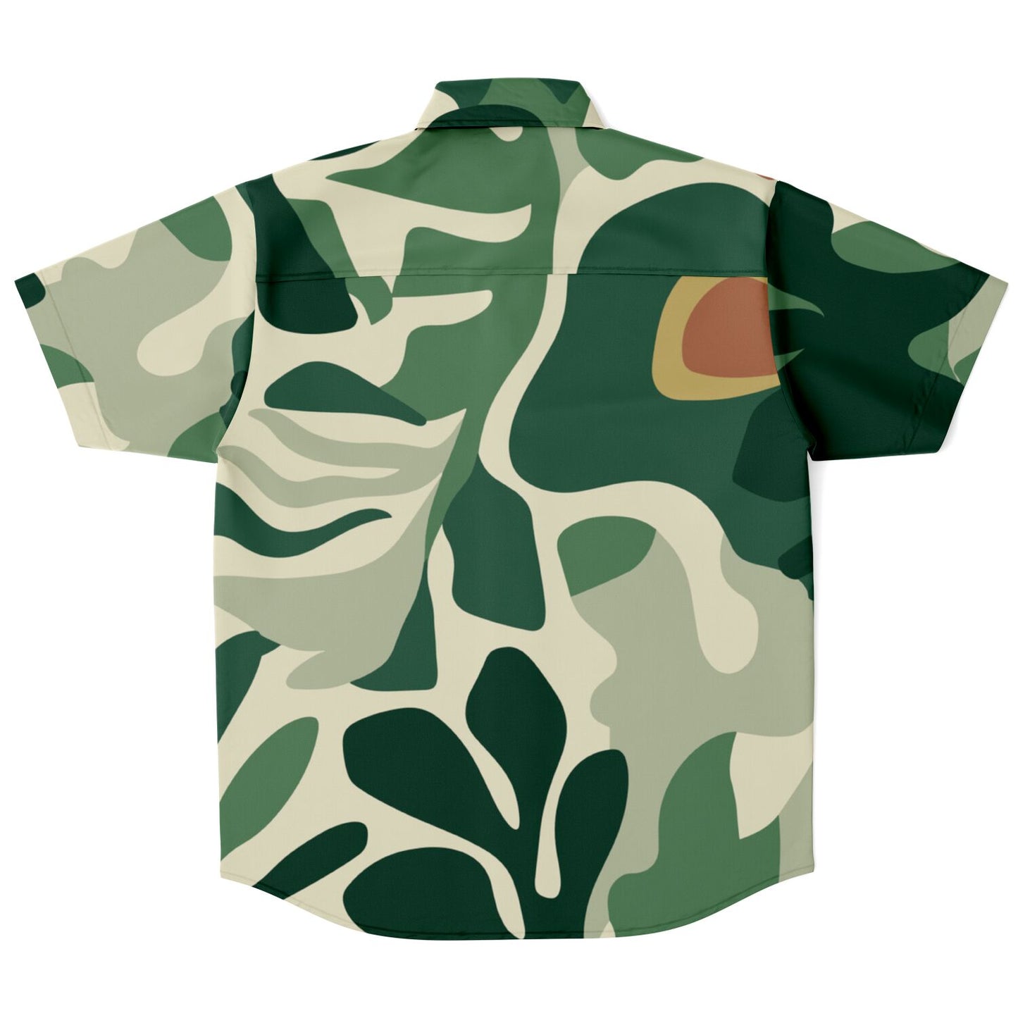 Floral Pattern Short Sleeve Button Down Shirt - AOP
