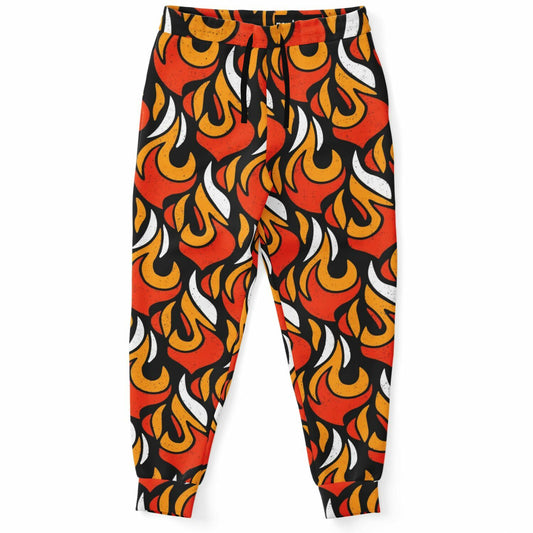 Flames Grunge Pattern Sweatpants