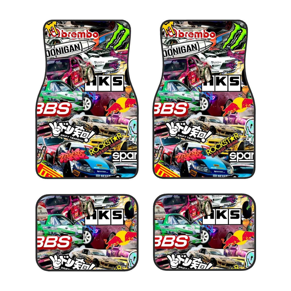 JDM Collage Automotive Floor Mats