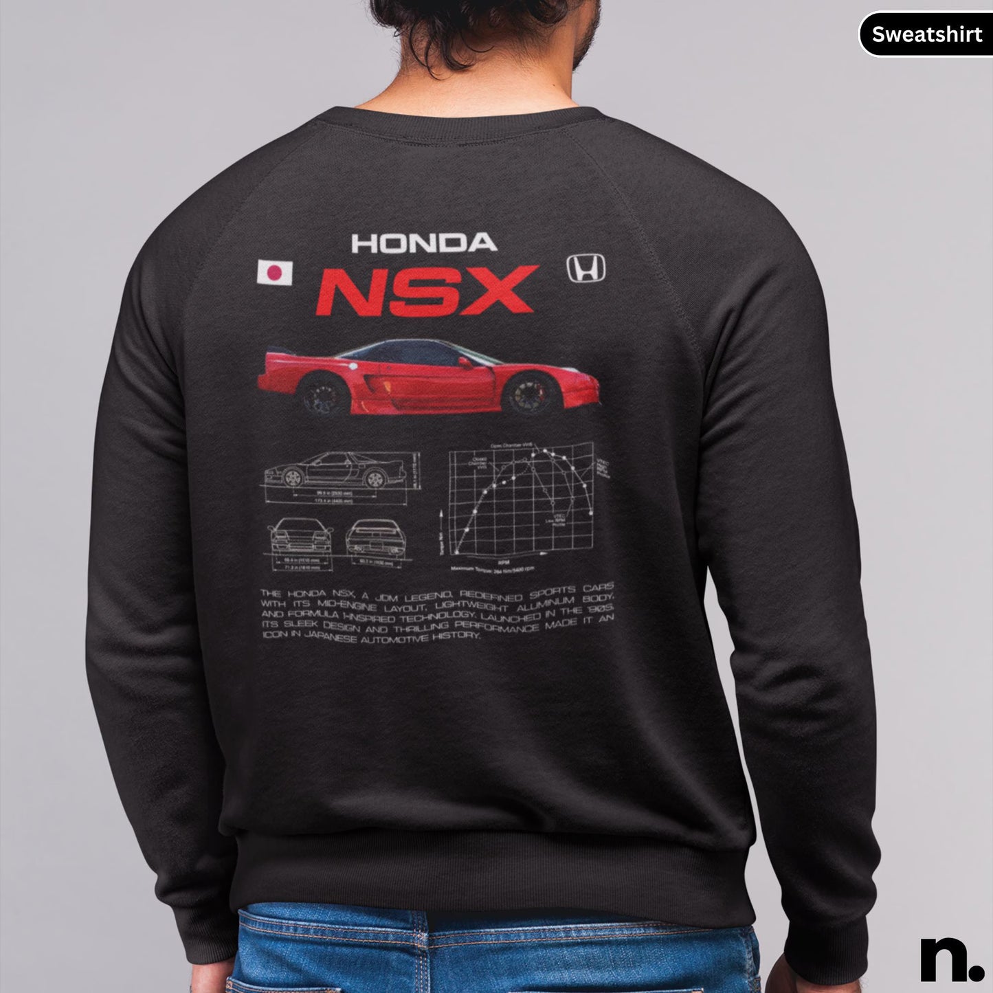 Honda NSX JDM Legend Poster Unisex Sweatshirt