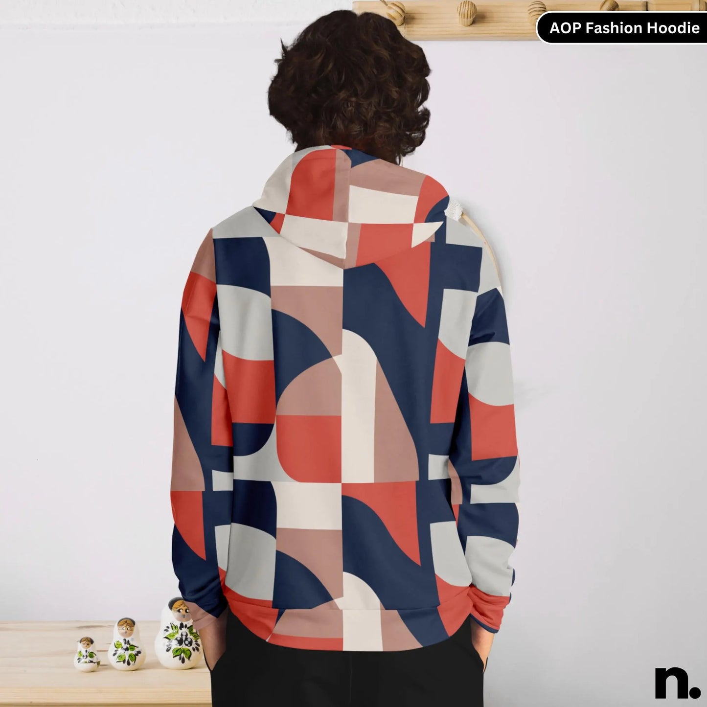 Abstract Pattern Fashion Hoodie - AOP