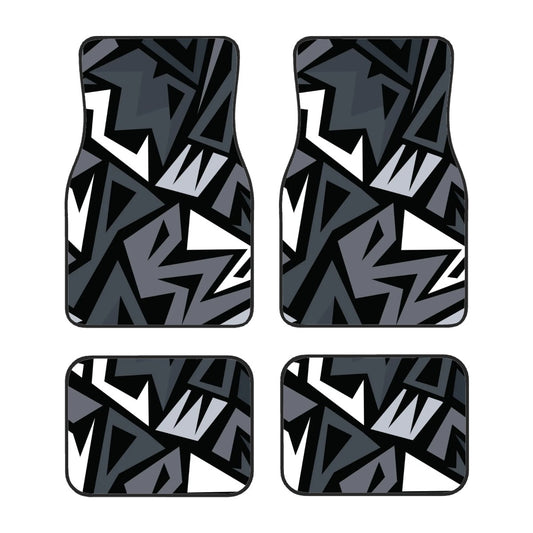 Abstract pattern automotive floor mats flat lay product mockupZ