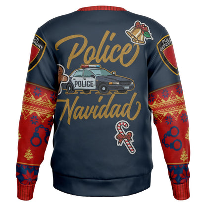 Police Navidad Christmas Inspired Printed Sweatshirt