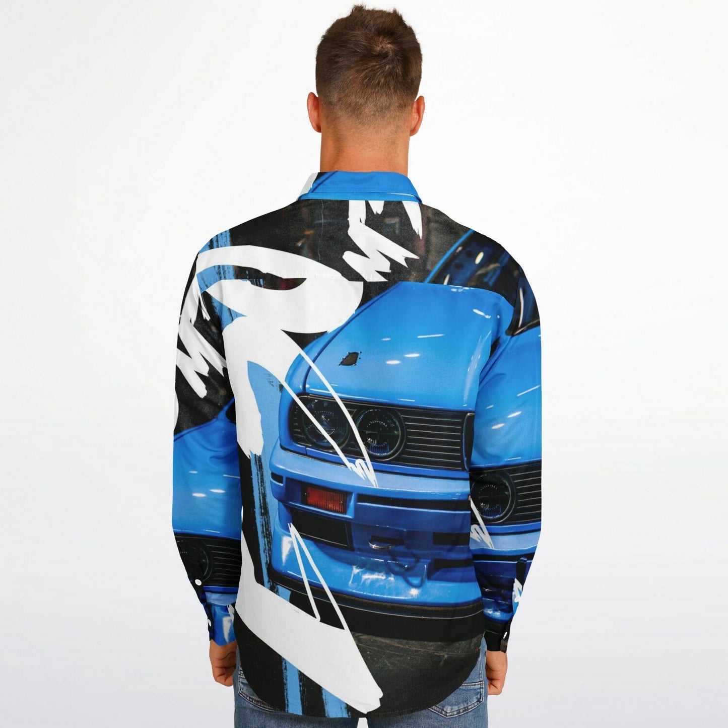 BMW E30 M3 Long Sleeve Button Down Shirt - AOP