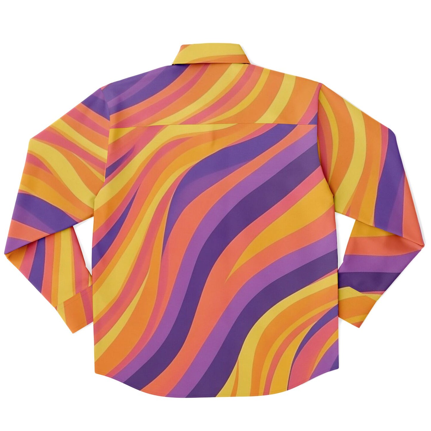 Rick Aim Color Pattern Long Sleeve Button Down Shirt - AOP