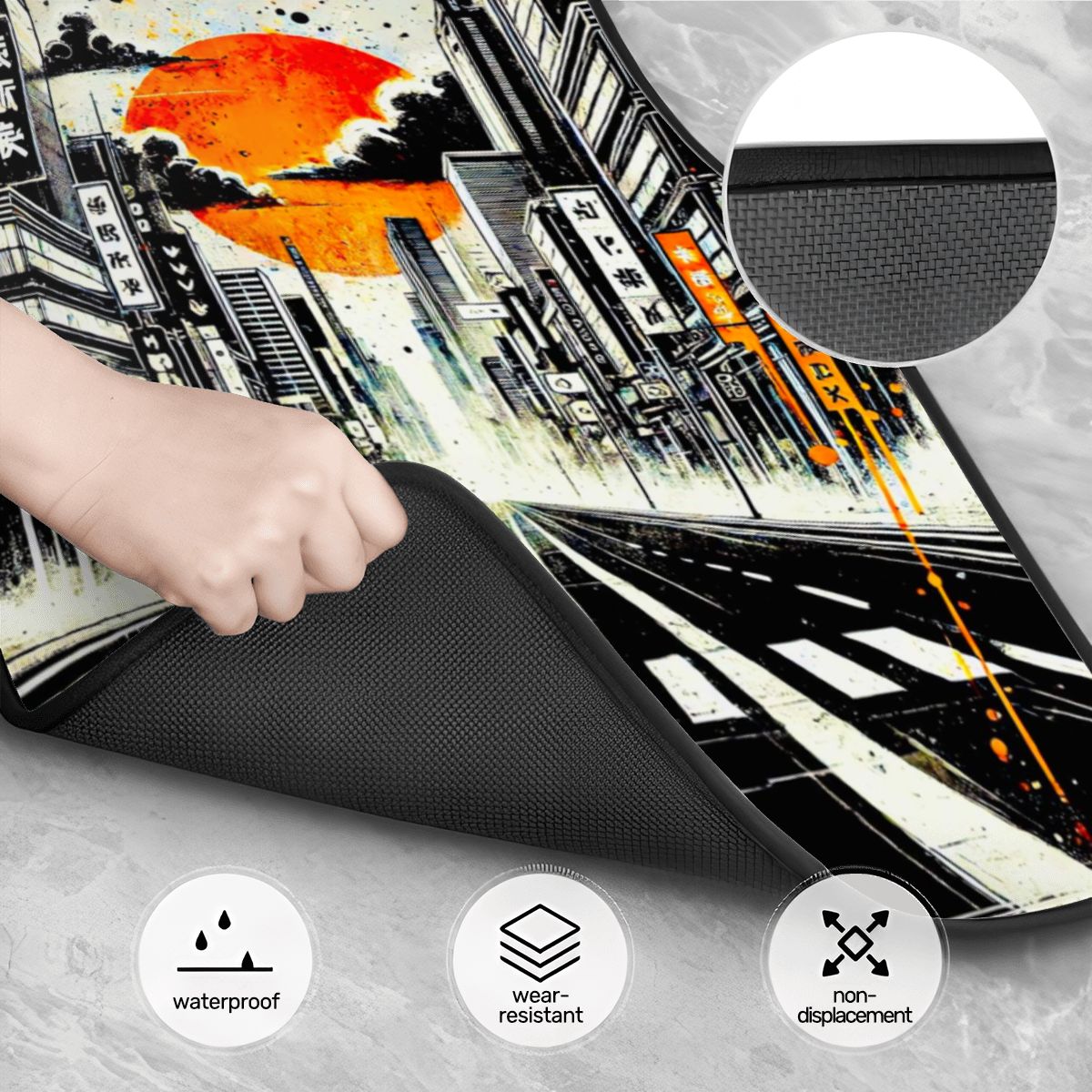City Skyline Artwork Automotive Floor Mats