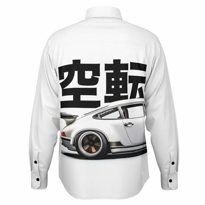 Japanese 911 Inspired Long Sleeve Button Down Shirt - AOP