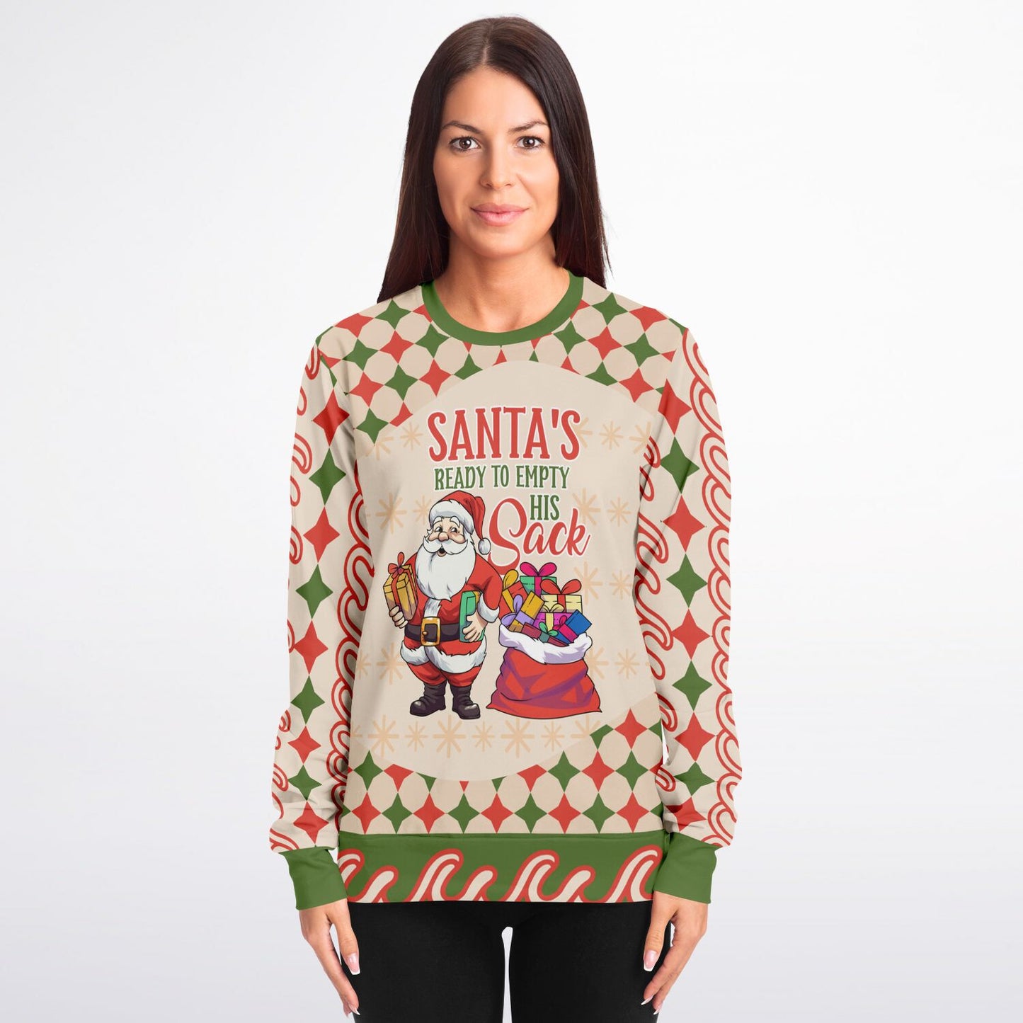 Santa’s Ready to Empty His Sack Funny Sweatshirt