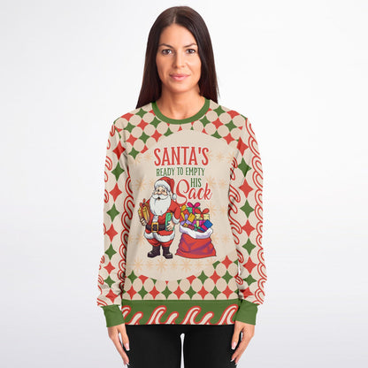 Santa’s Ready to Empty His Sack Funny Sweatshirt