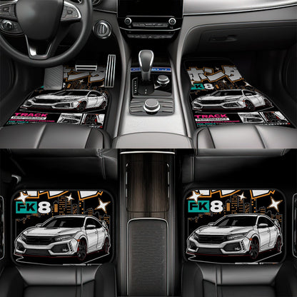 FK8 Civic Illustration Automotive Floor Mats