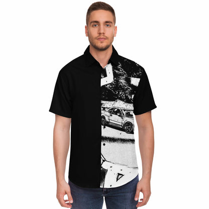 BW JDM Art Short Sleeve Button Down Shirt - AOP