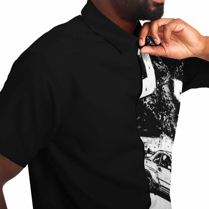 BW JDM Art Short Sleeve Button Down Shirt - AOP